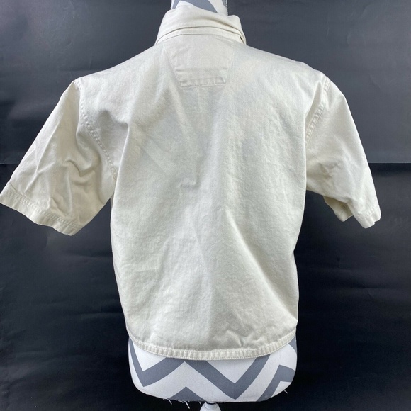 Harley Davidson Button Down Cropped Thick Shirt - Picture 2 of 4